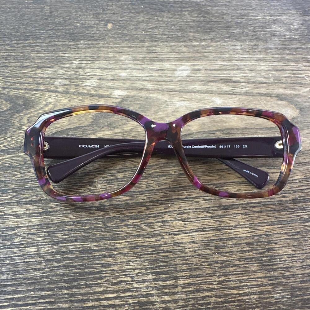Coach Sunglasses FRAMES ONLY HC8160 (L145) 533990 Purple Confetti Oversized 56 - Picture 5 of 5